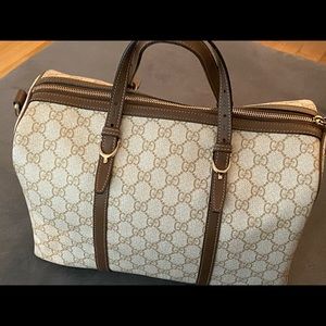 Gucci monogram medium Boston bag.